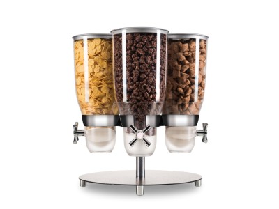Turn N Serve Platinum Rotating 3.5 Liter, 4 Canister Cereal Dispenser